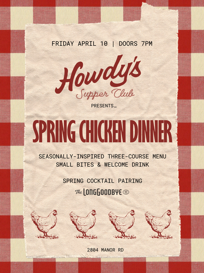 Spring Chicken Dinner - Friday April 10th